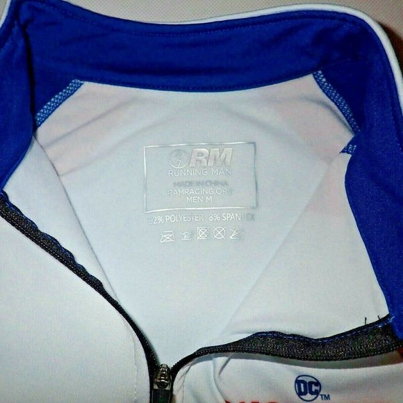 Wonder Woman Running‎ series Shirt Mens M 1/4 zip Long sleeve Running Man b32 - Picture 3 of 4